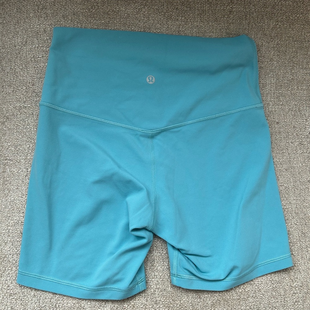 lululemon Blue Bike Shorts High-Waist